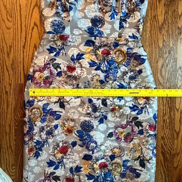 J.Crew Collection Silver Floral Jacquard Copenhagen Strapless Dress NWT Size 10 - Picture 12 of 16